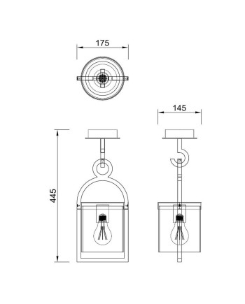 MAYA * PLAFÓN EXTERIOR 1L*E27
