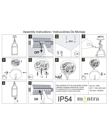 MAYA * PLAFÓN EXTERIOR 1L*E27