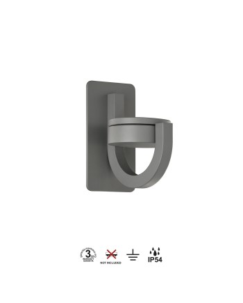 IGUAZU * APLIQUE EXTERIOR GIRATORIO 1L*GX53  GRIS OSCURO