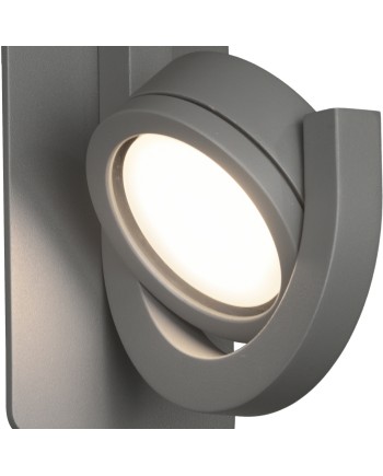IGUAZU * APLIQUE EXTERIOR GIRATORIO 1L*GX53  GRIS OSCURO