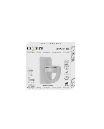 IGUAZU * APLIQUE EXTERIOR GIRATORIO 1L*GX53  BLANCO