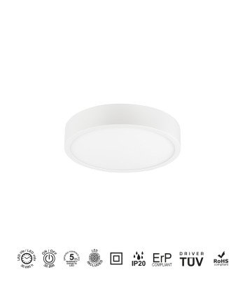 SAONA SUPERFICIE * DOWNLIGHT LED REDONDO - 14W - 4000K