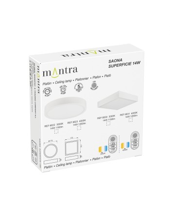 SAONA SUPERFICIE * DOWNLIGHT LED REDONDO - 14W - 4000K