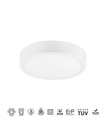 SAONA SUPERFICIE * DOWNLIGHT LED REDONDO - 24W - 3000K