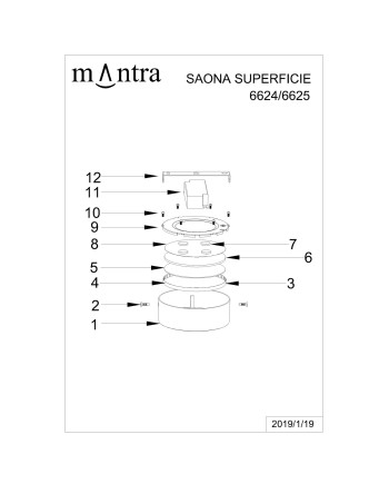 SAONA SUPERFICIE * DOWNLIGHT LED REDONDO - 24W - 3000K