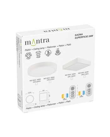 SAONA SUPERFICIE * DOWNLIGHT LED REDONDO - 24W - 4000K