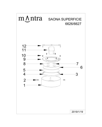 SAONA SUPERFICIE * DOWNLIGHT LED REDONDO - 30W - 3000K