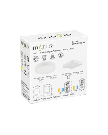 SAONA SUPERFICIE * DOWNLIGHT LED CUADRADO - 8W - 4000K