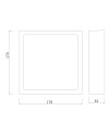 SAONA SUPERFICIE * DOWNLIGHT LED CUADRADO - 14W - 3000K