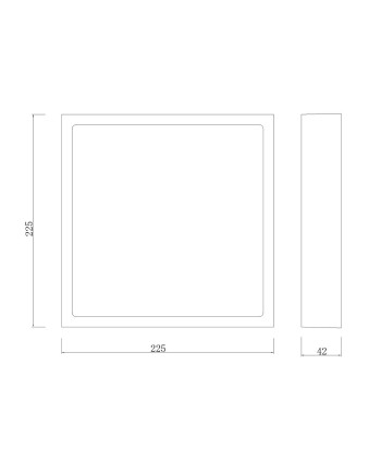 SAONA SUPERFICIE * DOWNLIGHT LED CUADRADO - 24W - 3000K