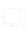 SAONA SUPERFICIE * DOWNLIGHT LED CUADRADO - 24W - 3000K