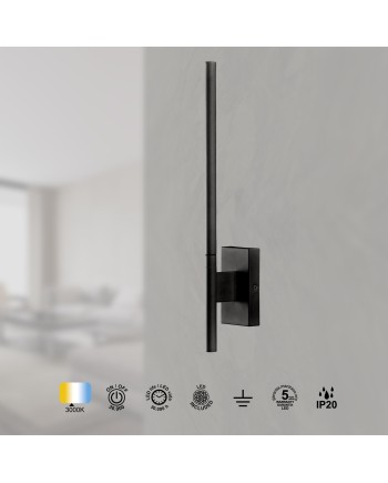 TORCH * APLIQUE NEGRO MATE LED 6W 3000K