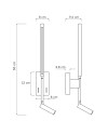 TORCH * APLIQUE NEGRO MATE LECTOR LED 3W+6W 3000K