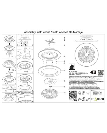 ALISIO * VENTILADOR PLAFÓN BLANCO LED CON MANDO