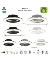 ALISIO * VENTILADOR PLAFÓN BLANCO LED CON MANDO