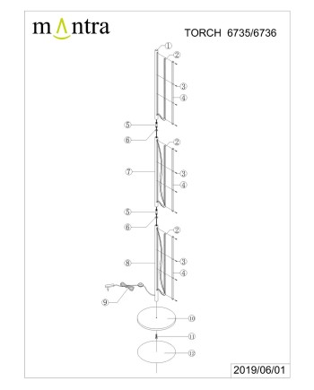 TORCH * PIE SALON LED 25W NEGRO