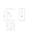 ZANZIBAR * APLIQUE LED BLANCO 3W CON CARGADOR MOVIL POR INDUCCION