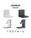 ZANZIBAR * APLIQUE LED NEGRO 3000k 3W CON CARGADOR MOVIL INDUCCION
