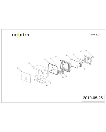 RUKA * APLIQUE LED 15W CON SENSOR MOVIMIENTO