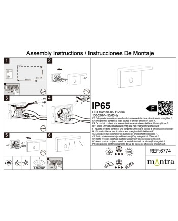 RUKA * APLIQUE LED 15W CON SENSOR MOVIMIENTO
