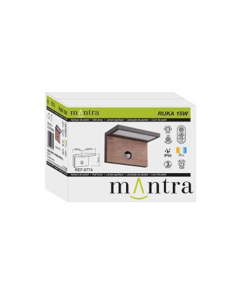 RUKA * APLIQUE LED 15W CON SENSOR MOVIMIENTO