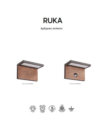 RUKA * APLIQUE LED 15W CON SENSOR MOVIMIENTO