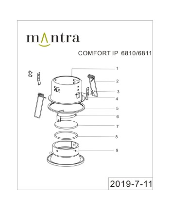 COMFORT IP * EMPOTRABLE REDONDO BLANCO