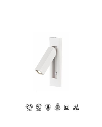 GOKOVA * APLIQUE BLANCO LECTOR LED EMPOTRABLE 3W 3000K