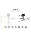 ***OFER/DES*** TORCH * PLAFÓN BLANCO LED 36W 3000K