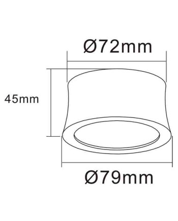 GOWER * FOCO LED NEGRO 7W 3000K
