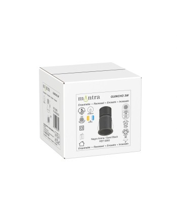 GUINCHO * MINI EMPOTRABLE LED 3W  4000K NEGRO