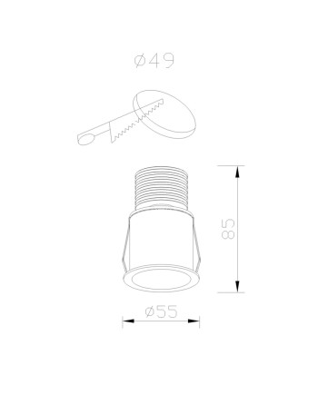 GUINCHO * MINI EMPOTRABLE LED 5W  4000K BLANCO
