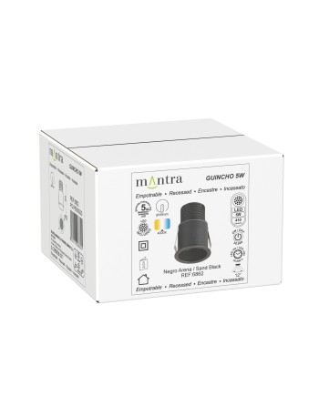 GUINCHO * MINI EMPOTRABLE LED 5W  4000K NEGRO