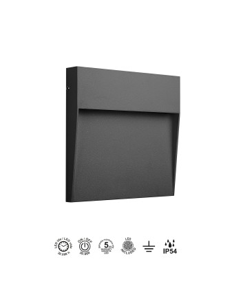 BAKER * SEÑALIZADOR CUADRADO 3W 3000K GRIS OSCURO