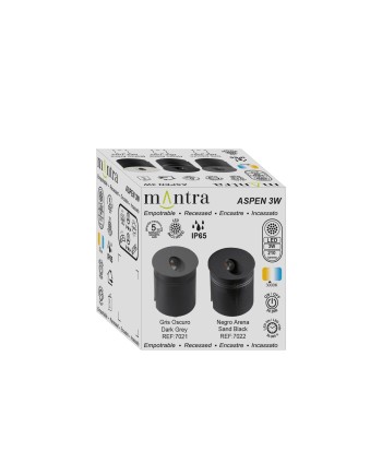 ASPEN * SEÑALIZADOR REDONDO 3W 3000K NEGRO
