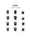 ASPEN * SEÑALIZADOR REDONDO 3W 3000K NEGRO