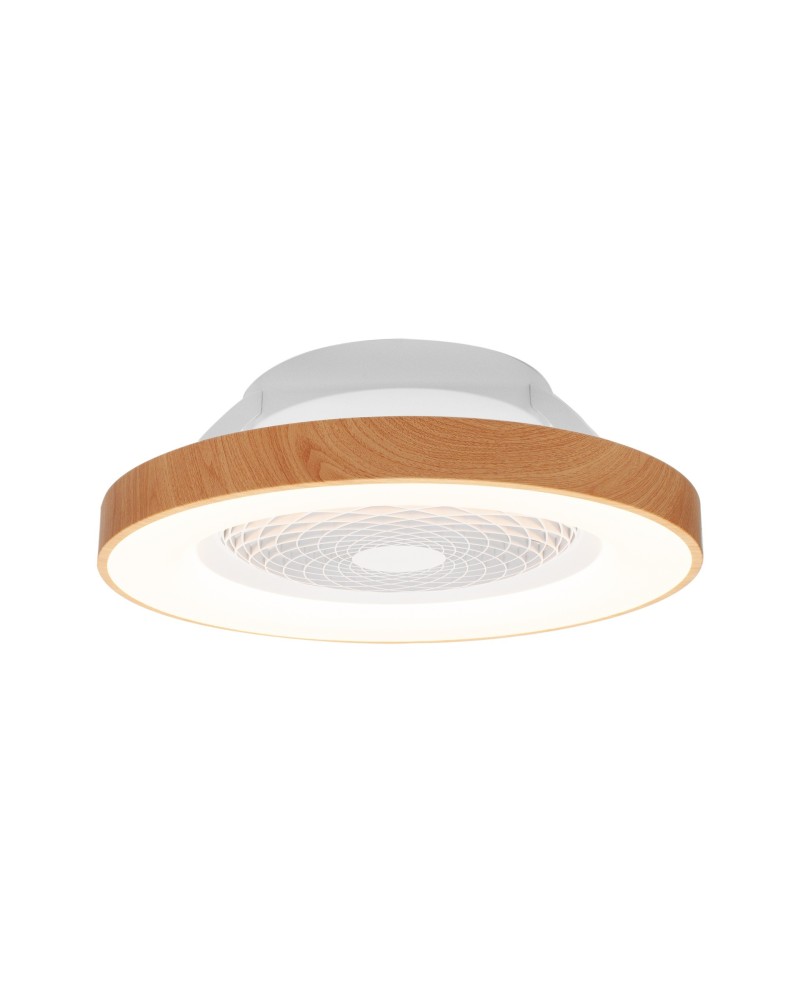 TIBET * VENTILADOR MADERA/BLANCO 35W PLAFÓN LED 70W CON MANDO Y APP