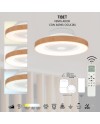 TIBET * VENTILADOR MADERA/BLANCO 35W PLAFÓN LED 70W CON MANDO Y APP