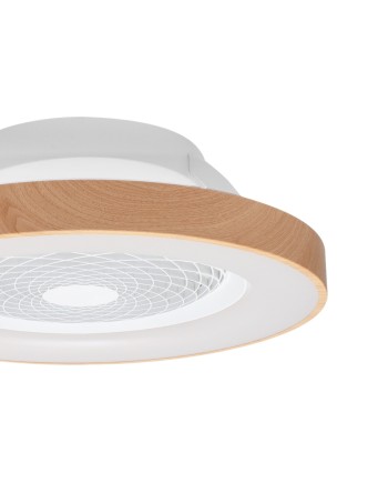 TIBET * VENTILADOR MADERA/BLANCO 35W PLAFÓN LED 70W CON MANDO Y APP