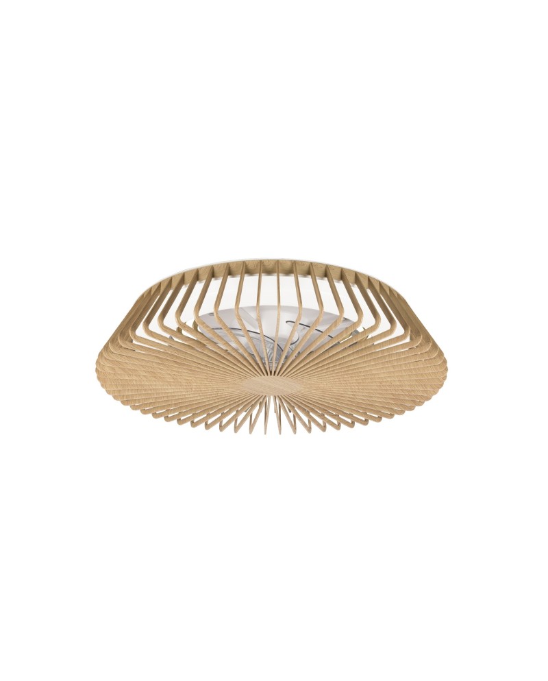 HIMALAYA * VENTILADOR MADERA 35W PLAFÓN LED 70W CON MANDO Y APP