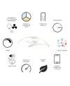 NEPAL * VENTILADOR BLANCO LED CON MANDO