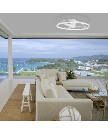 NEPAL * VENTILADOR BLANCO LED CON MANDO
