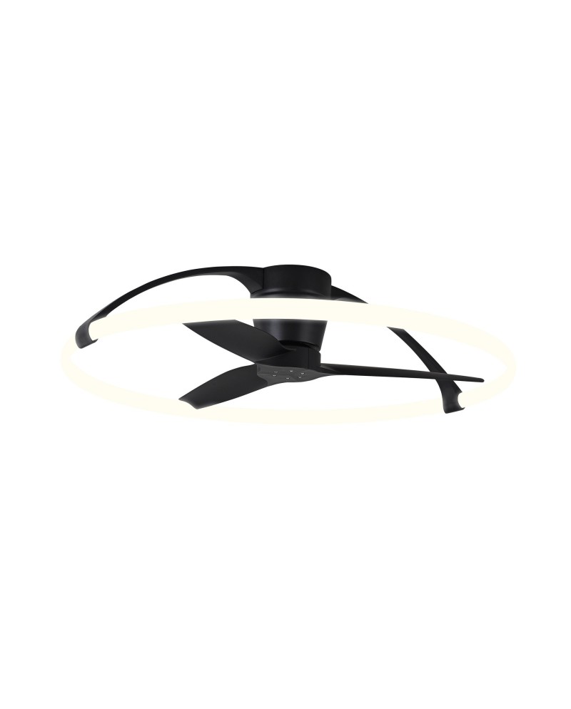 NEPAL * VENTILADOR NEGRO LED CON MANDO
