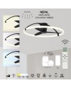 NEPAL * VENTILADOR NEGRO LED CON MANDO