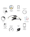 NEPAL * VENTILADOR NEGRO LED CON MANDO