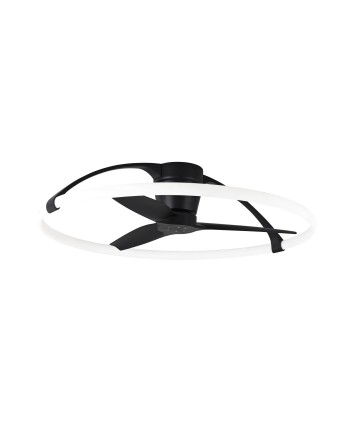 NEPAL * VENTILADOR NEGRO LED CON MANDO