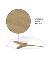 NEPAL * VENTILADOR BLANCO/HAYA LED CON MANDO