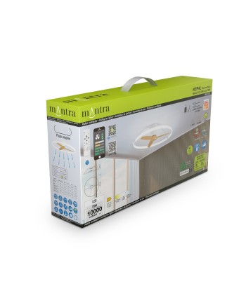 NEPAL * VENTILADOR BLANCO/HAYA LED CON MANDO