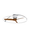 NEPAL * VENTILADOR PLATA/NOGAL LED CON MANDO