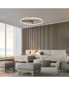 NEPAL * VENTILADOR PLATA/NOGAL LED CON MANDO